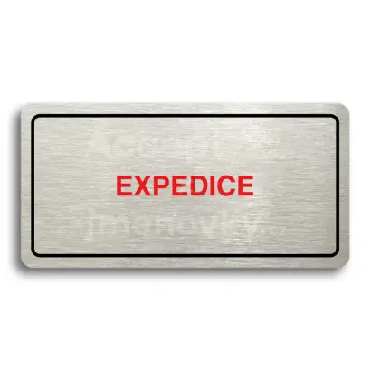 Piktogram "EXPEDICE" - stříbrná tabulka - barevný tisk