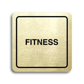 Piktogram "fitness" - zlatá tabulka - černý tisk