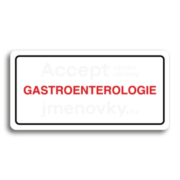 Piktogram "GASTROENTEROLOGIE" - bílá tabulka - barevný tisk