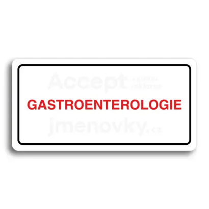 Piktogram "GASTROENTEROLOGIE" - bílá tabulka - barevný tisk