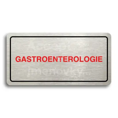 Piktogram "GASTROENTEROLOGIE" - stříbrná tabulka - barevný tisk