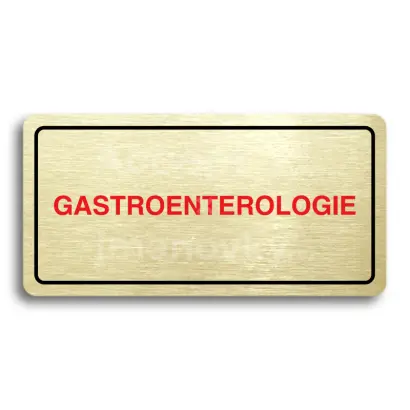 Piktogram "GASTROENTEROLOGIE" - zlatá tabulka - barevný tisk