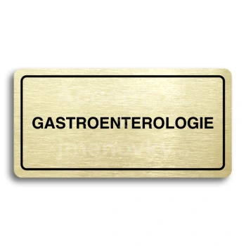 Piktogram "GASTROENTEROLOGIE" - zlatá tabulka - černý tisk