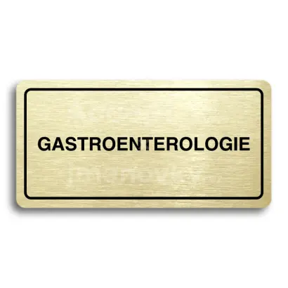 Piktogram "GASTROENTEROLOGIE" - zlatá tabulka - černý tisk