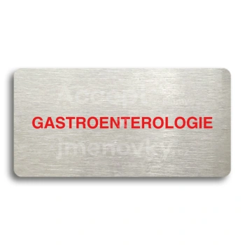 Piktogram "GASTROENTEROLOGIE " - stříbrná tabulka - barevný tisk bez rámečku