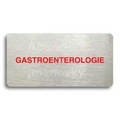 Piktogram "GASTROENTEROLOGIE " - stříbrná tabulka - barevný tisk bez rámečku