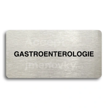 Piktogram "GASTROENTEROLOGIE " - stříbrná tabulka - černý tisk bez rámečku