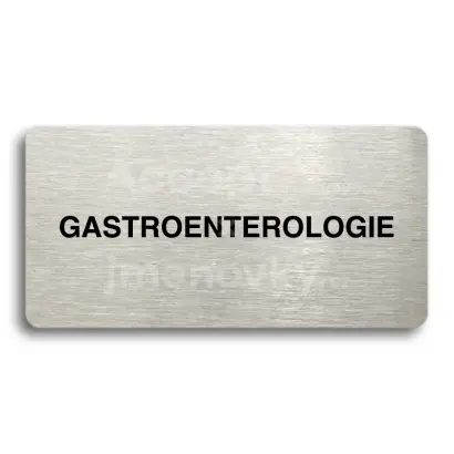 Piktogram "GASTROENTEROLOGIE " - stříbrná tabulka - černý tisk bez rámečku