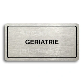 Piktogram "GERIATRIE" - zlatá tabulka - černý tisk