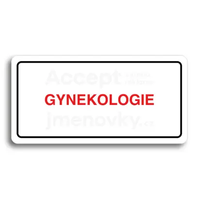Piktogram "GYNEKOLOGIE" - bílá tabulka - barevný tisk