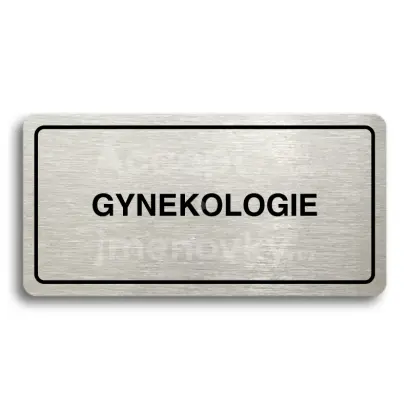 Piktogram "GYNEKOLOGIE" - stříbrná tabulka - černý tisk