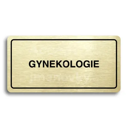 Piktogram "GYNEKOLOGIE" - zlatá tabulka - černý tisk
