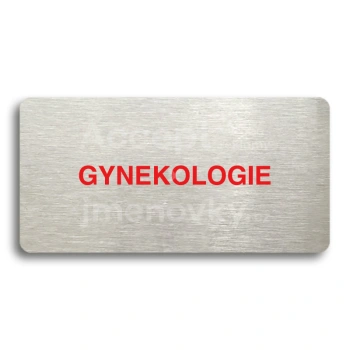 Piktogram "GYNEKOLOGIE" - stříbrná tabulka - barevný tisk bez rámečku