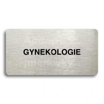 Piktogram "GYNEKOLOGIE - stříbrná tabulka - černý tisk bez rámečku