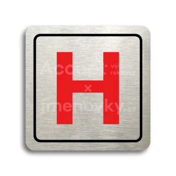 Piktogram "hydrant" - stříbrná tabulka - barevný tisk