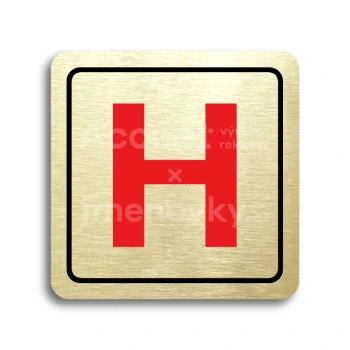 Piktogram "hydrant" - zlatá tabulka - barevný tisk