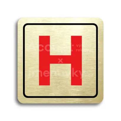 Piktogram "hydrant" - zlatá tabulka - barevný tisk