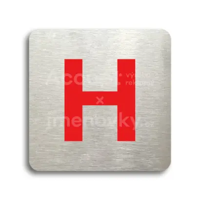 Piktogram "hydrant" - stříbrná tabulka - barevný tisk bez rámečku