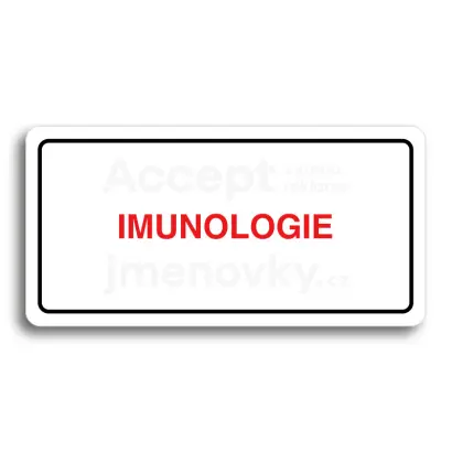 Piktogram "IMUNOLOGIE" - bílá tabulka - barevný tisk