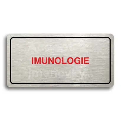 Piktogram "IMUNOLOGIE" - stříbrná tabulka - barevný tisk