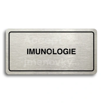 Piktogram "IMUNOLOGIE" - stříbrná tabulka - černý tisk