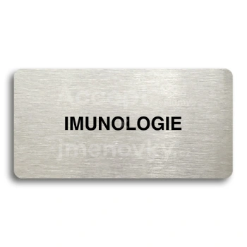 Piktogram "IMUNOLOGIE " - stříbrná tabulka - černý tisk bez rámečku