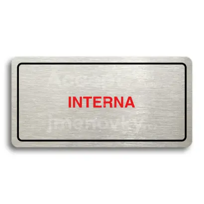 Piktogram "INTERNA" - stříbrná tabulka - barevný tisk