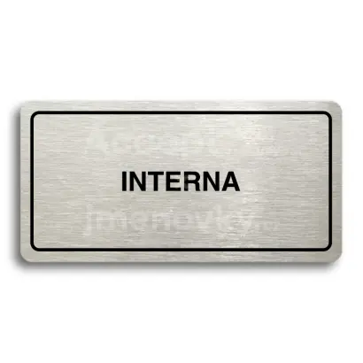 Piktogram "INTERNA" - stříbrná tabulka - černý tisk