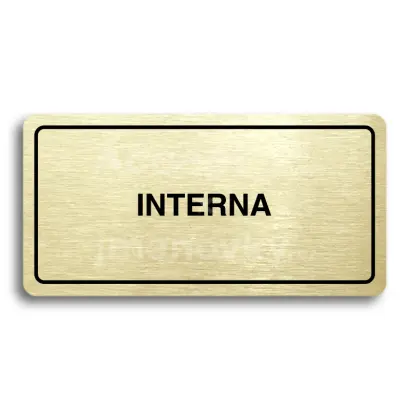 Piktogram "INTERNA" - zlatá tabulka - černý tisk