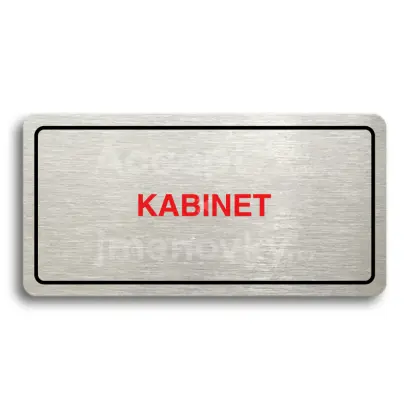 Piktogram "KABINET" - stříbrná tabulka - barevný tisk