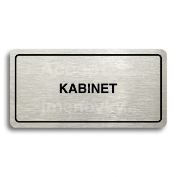 Piktogram "KABINET" - stříbrná tabulka - černý tisk