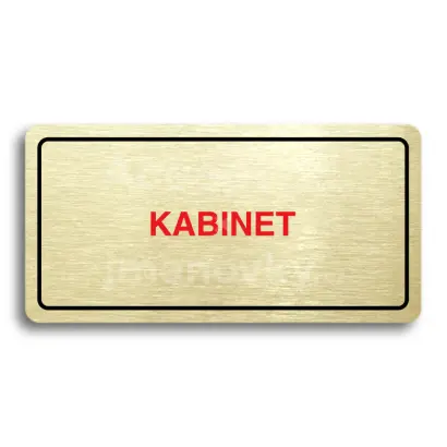 Piktogram "KABINET" - zlatá tabulka - barevný tisk