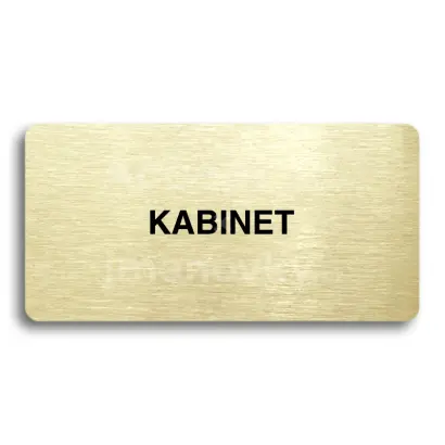 Piktogram "KABINET" - zlatá tabulka - černý tisk bez rámečku