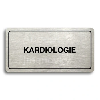 Piktogram "KARDIOLOGIE" - stříbrná tabulka - černý tisk