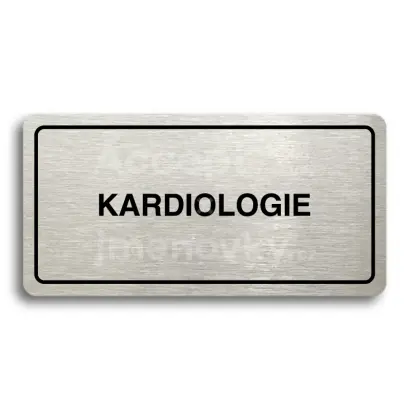 Piktogram "KARDIOLOGIE" - stříbrná tabulka - černý tisk