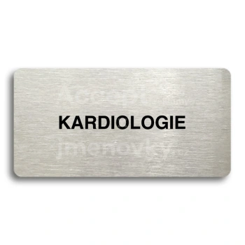 Piktogram "KARDIOLOGIE" - stříbrná tabulka - černý tisk bez rámečku