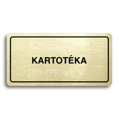Piktogram "KARTOTÉKA" - zlatá tabulka - černý tisk