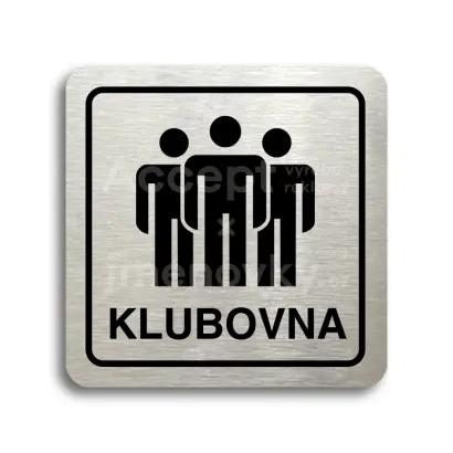 Piktogram "klubovna II" - stříbrná tabulka - černý tisk