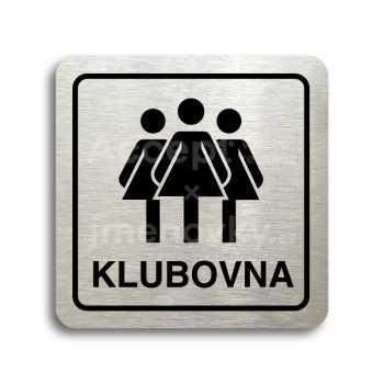 Piktogram "klubovna III" - stříbrná tabulka - černý tisk