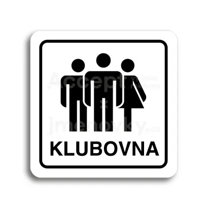 Piktogram "klubovna IV" - bílá tabulka - černý tisk