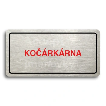 Piktogram "KOČÁRKÁRNA" - stříbrná tabulka - barevný tisk