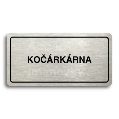 Piktogram "KOČÁRKÁRNA" - stříbrná tabulka - černý tisk