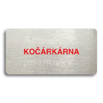 Piktogram "KOČÁRKÁRNA" - stříbrná tabulka - barevný tisk bez rámečku