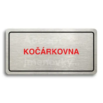 Piktogram "KOČÁRKOVNA" - stříbrná tabulka - barevný tisk