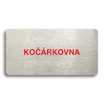 Piktogram "KOČÁRKOVNA" - stříbrná tabulka - barevný tisk bez rámečku