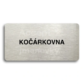 Piktogram "KOČÁRKOVNA" - stříbrná tabulka - černý tisk bez rámečku