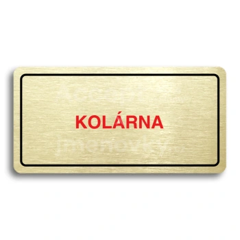 Piktogram "KOLÁRNA" - zlatá tabulka - barevný tisk