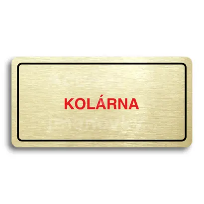Piktogram "KOLÁRNA" - zlatá tabulka - barevný tisk