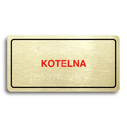 Piktogram "KOTELNA" - zlatá tabulka - barevný tisk