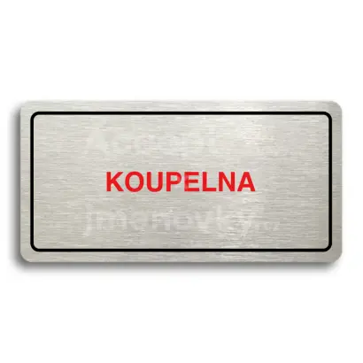 Piktogram "KOUPELNA" - stříbrná tabulka - barevný tisk
